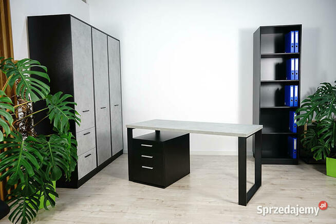 Biurko Neptun kontenerek Beton Chicago 160 MebleKreator