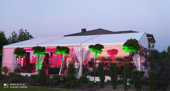 Wynajem hal, namiotów transparentnych na eventy, bankiety in