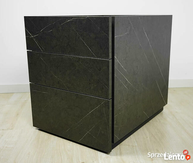 Biurko z kontenerkiem Wytrawny Szary Kamień 160 MebleKreator