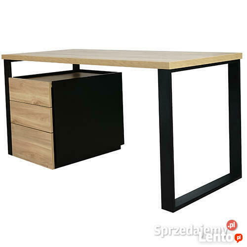 Biurko z kontenerkiem Dąb Castello Miodowy 140 MebleKreator