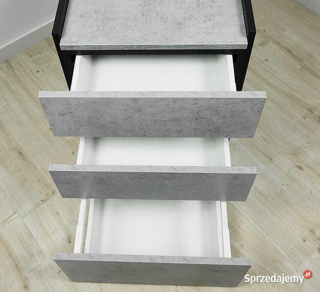 Biurko z kontenerkiem Beton jasnoszary 140 MebleKreator