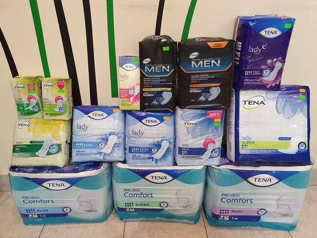 Tena Pampersy Podkłady Kosmetyki Pieluchomajtki Wkładki