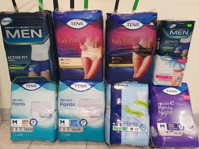 Tena Pampersy Podkłady Kosmetyki Pieluchomajtki Wkładki