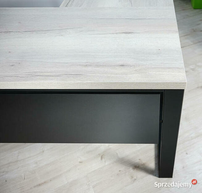 Biurko narożne lewe loft blenda Halifax biały 160