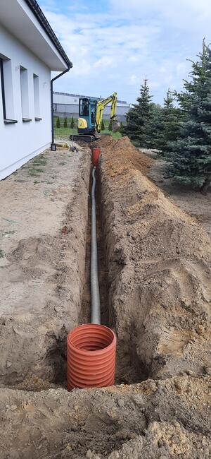 MINIKOPARKA. Przyłącza, Kanaliza, Wiertnica