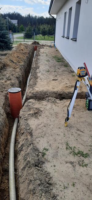 MINIKOPARKA. Przyłącza, Kanaliza, Wiertnica