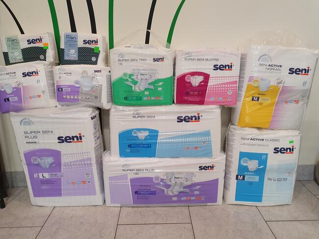 Seni Pampersy Podkłady Kosmetyki Pieluchomajtki Wkładki