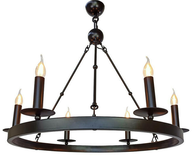 Metalowy żyrandol CASTLE 70cm Czarny