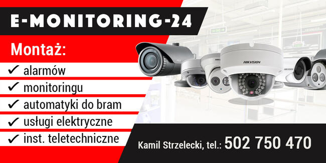 Monitoring Alarmy Napędy do bram Domofon Elektryk