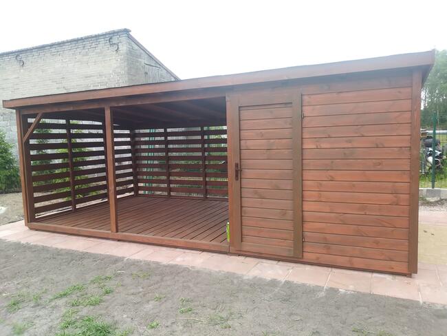 Drewutnia ze schowkiem 5 na 3 m