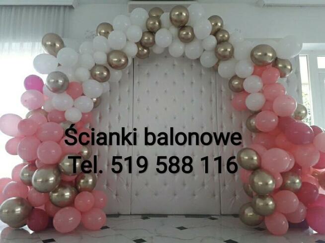 Weselna brama balonowa brama z balonów łuk girlanda hel