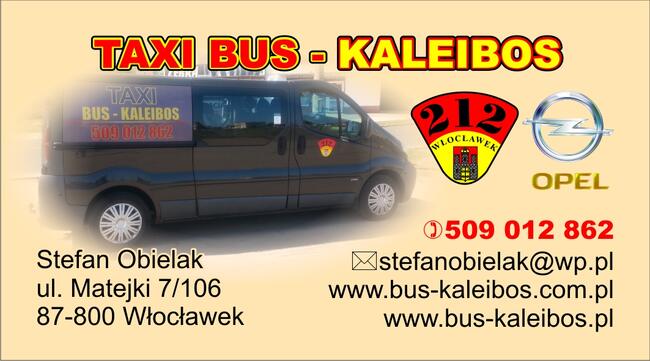 Taxi osobowe Bus-Kaleibos XL WŁOCŁAWEK