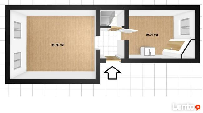 Sprzedam mieszkanie 38,73 m2 + 11,22 m2 Legnica parter