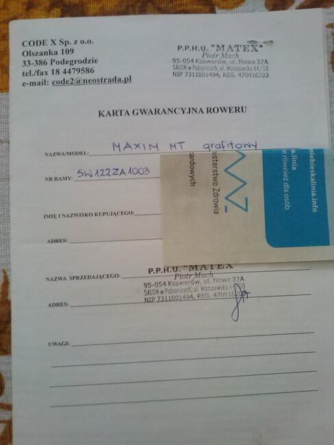 Rower męski turystyczny, I właściciel, 750 zł.