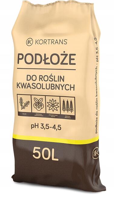 Torf kwaśny, podłoże do roślin kwasolubnych 50 L