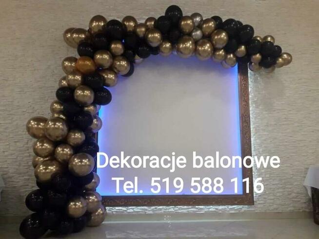 Montaż bram balonowych brama z balonów girlanda balonowa hel