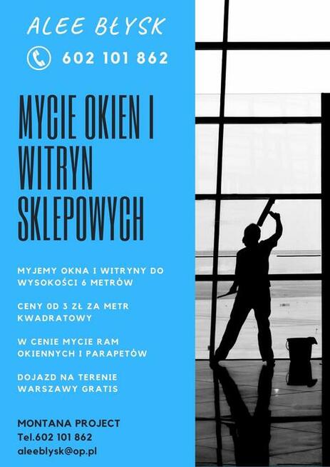 MYCIE OKIEN I WITRYN SKLEPOWYCH