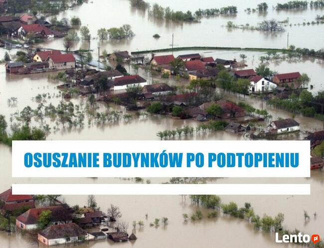 Osuszanie piwnic ścian i budynków po zalaniu Osuszacze