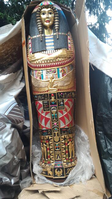 Królowa Kleopatra SZAFKA 195cm repika sarkofag. Meble Egipt