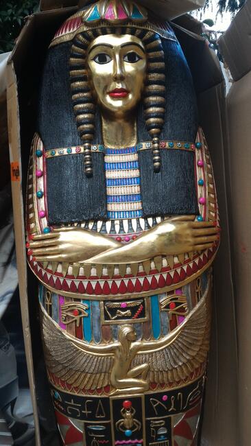 Królowa Kleopatra SZAFKA 195cm repika sarkofag. Meble Egipt