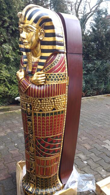 Królowa Kleopatra SZAFKA 195cm repika sarkofag. Meble Egipt