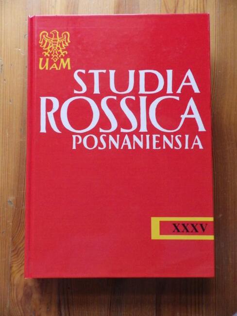 Książka: Studia Rossica Posnaniensia, Tom XXXV