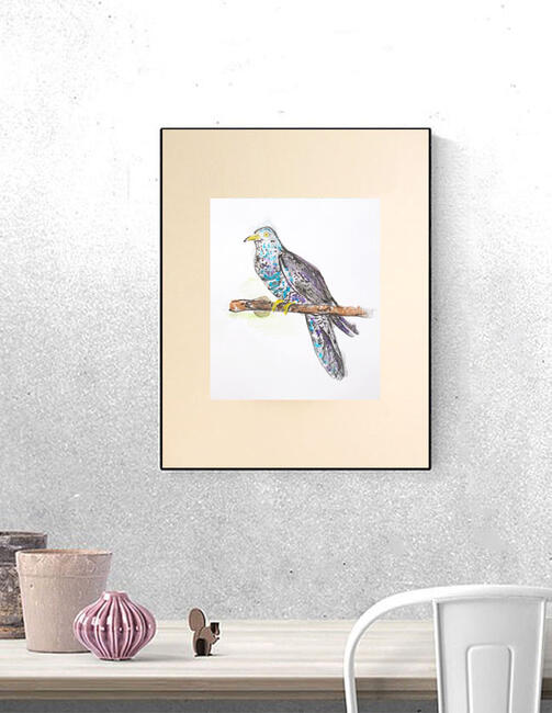 ptaszek grafika na ścianę obraz z ptaszkiem