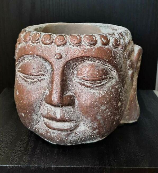 Budda doniczka miedziany pojemnik głowa ZEN osłonka