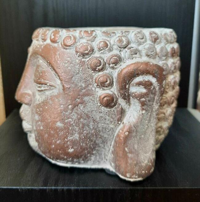Budda doniczka miedziany pojemnik głowa ZEN osłonka