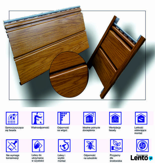 SIDING drewnopodobny VOX kolor złoty dąb