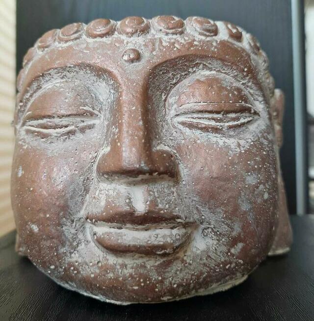 Budda doniczka miedziany pojemnik głowa ZEN osłonka