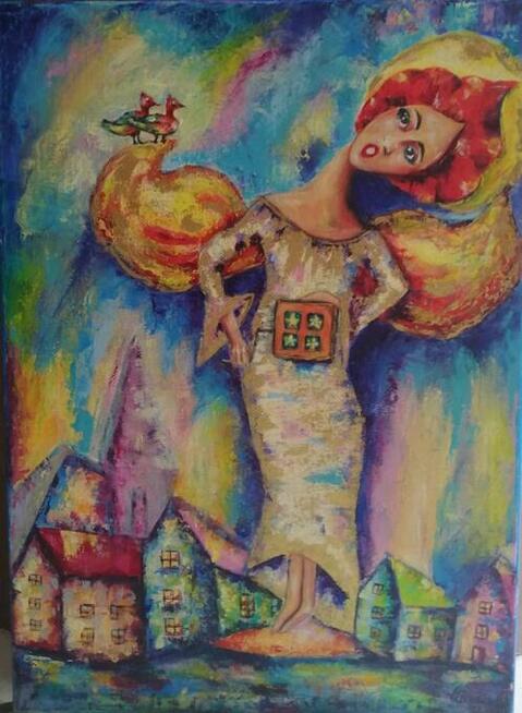 obraz olejny, Anioł