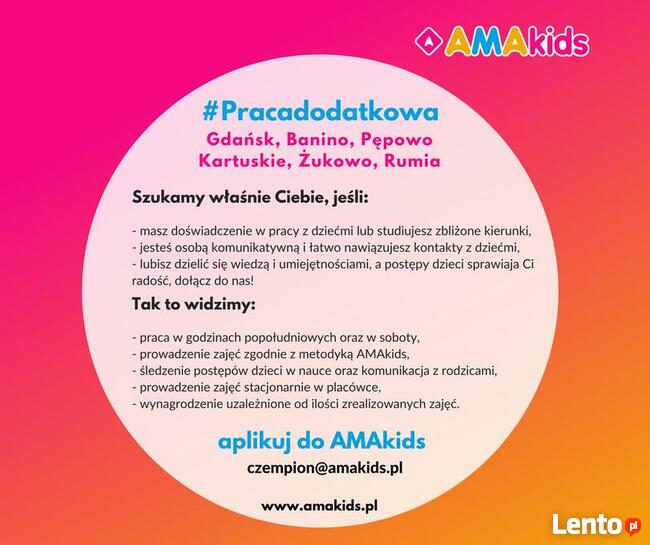 Trener - Praca dodatkowa w branży edukacji dziecięcej!