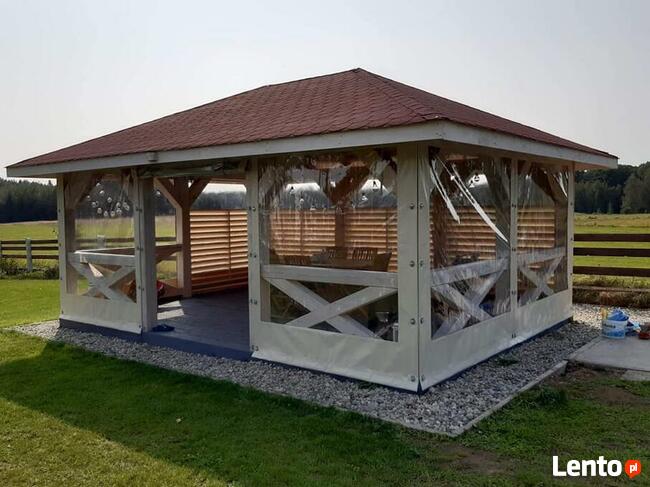 Olplan-Osłony na altany, zabudowy tarasów, plandeka PVC 680