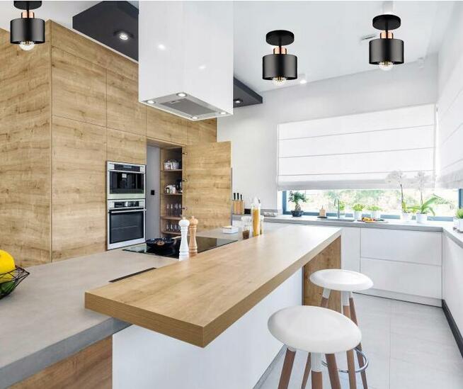 LAMPA WISZĄCA SUFITOWA RETRO Edison Czarna miedziana