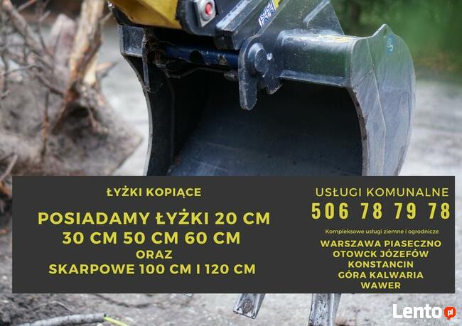 Usługi Minikoparka Glebogryzarka separacyjna Koszenie trawy