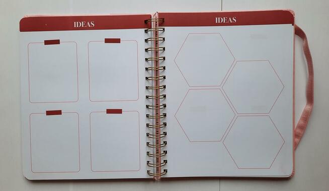 Różowy pikowany organizer osobisty pink planner