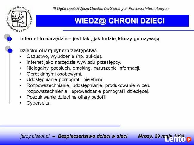Przestępstwa -w Internecie Marek Zarządzki Radca Prawny