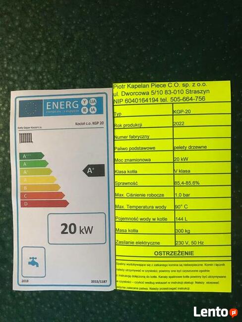 Kocioł KGP-ECO 20kw najwyższa norma sprawności DOF