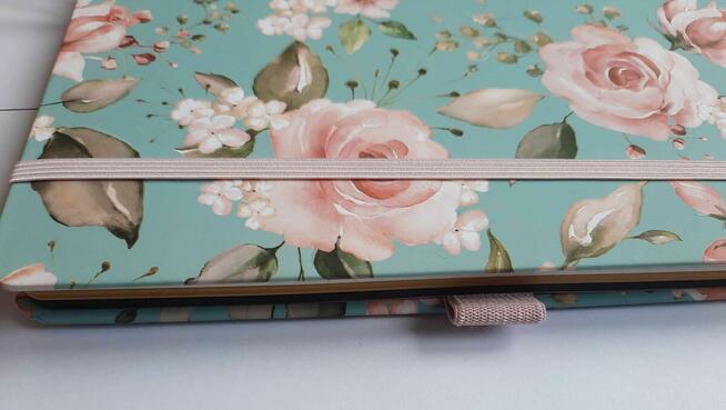 Róże planer Bullet Journal 3 rodzaje papieru notes na gumkę