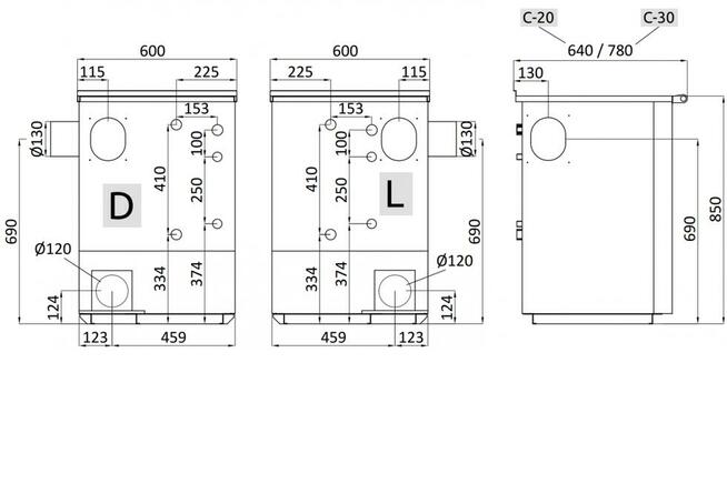 Kuchnia z funkcją c.o. Senko C-25 antracyt