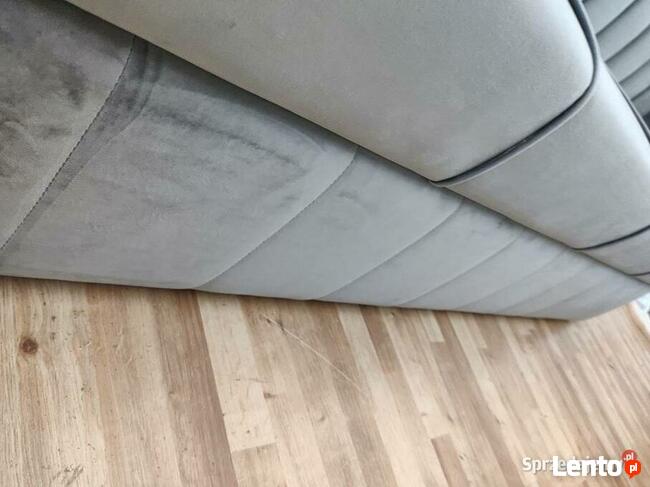 Sofa pikowana 260x90 z f spania szara