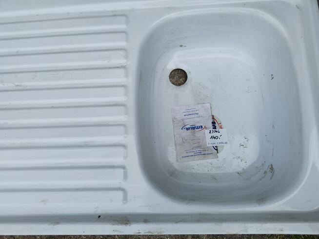 ZLEWOZMYWAK 1-KOM.80X60 EMALIOWANY Z OTWOREM