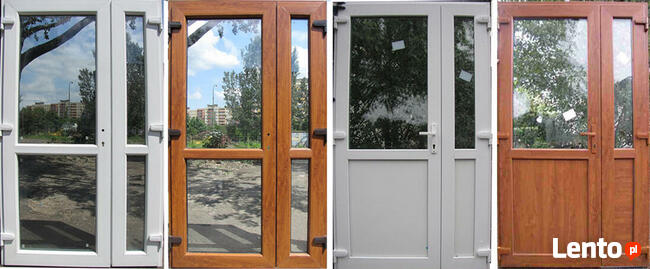Drzwi PCV 125x210 od ręki szyba panel biurowe białe
