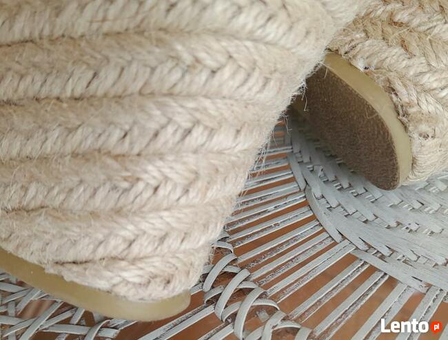 Eleganckie sandały na koturnie, espadryle rozm. 40, jak nowe