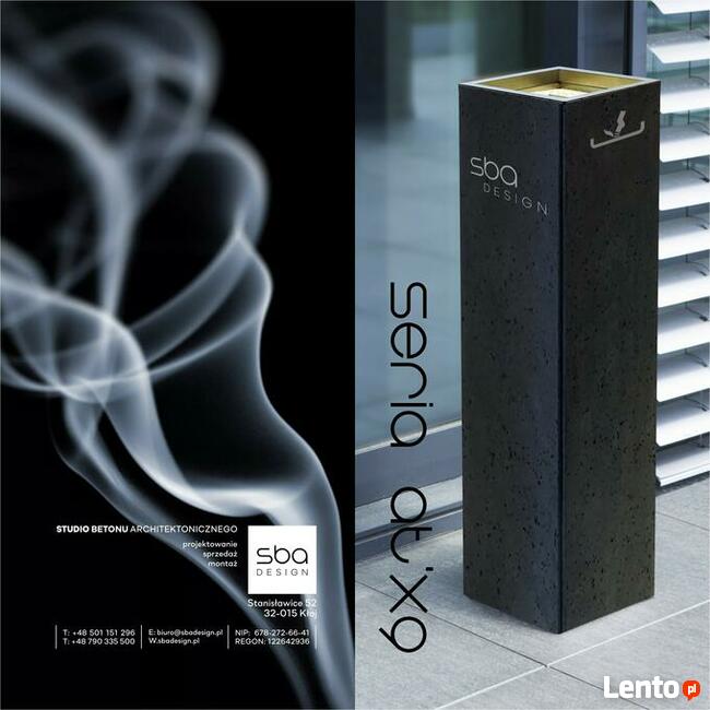 Popielnice zewnętrzne z betonu i stali nierdzewnej