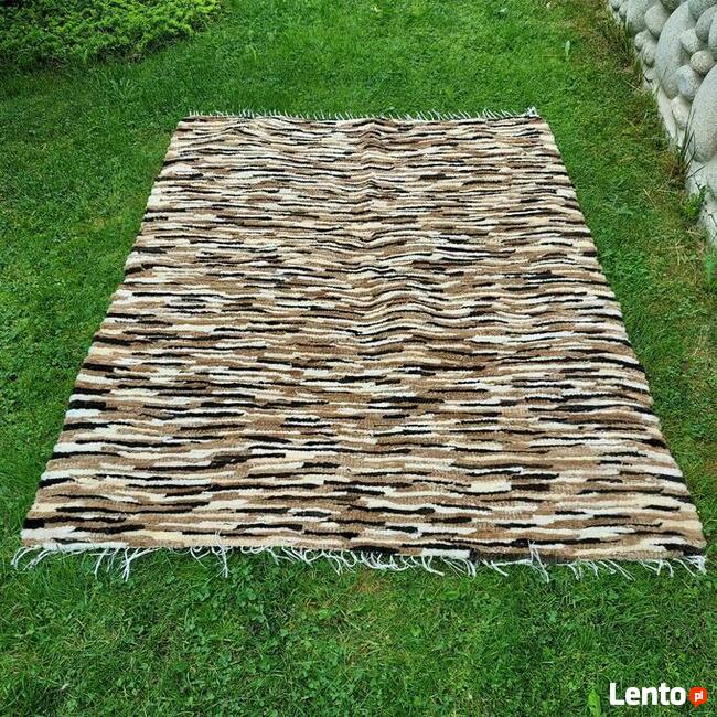 Ręcznie Tkane Dywany Narzuty Skóra Owcza Naturalna Komplet