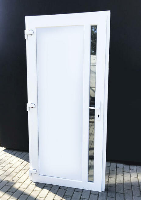nowe drzwi kolor biały 100x210 wzmocnione szczelne