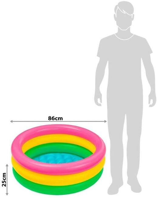 Basenik tęcza miękkie dno nieszczelny intex 58924