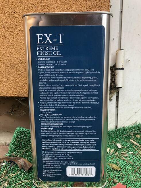 Olej do podłóg i drewna EX-1 Extreme Finish Oil HartzLack